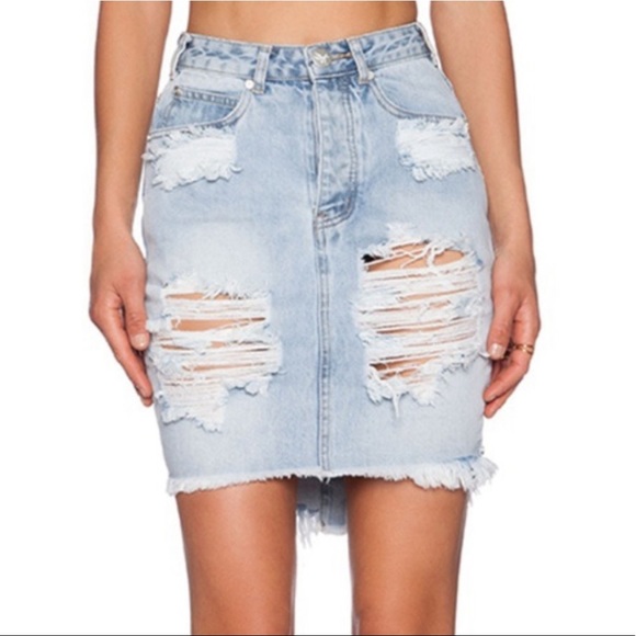 One Teaspoon denim skirt - Picture 1 of 9